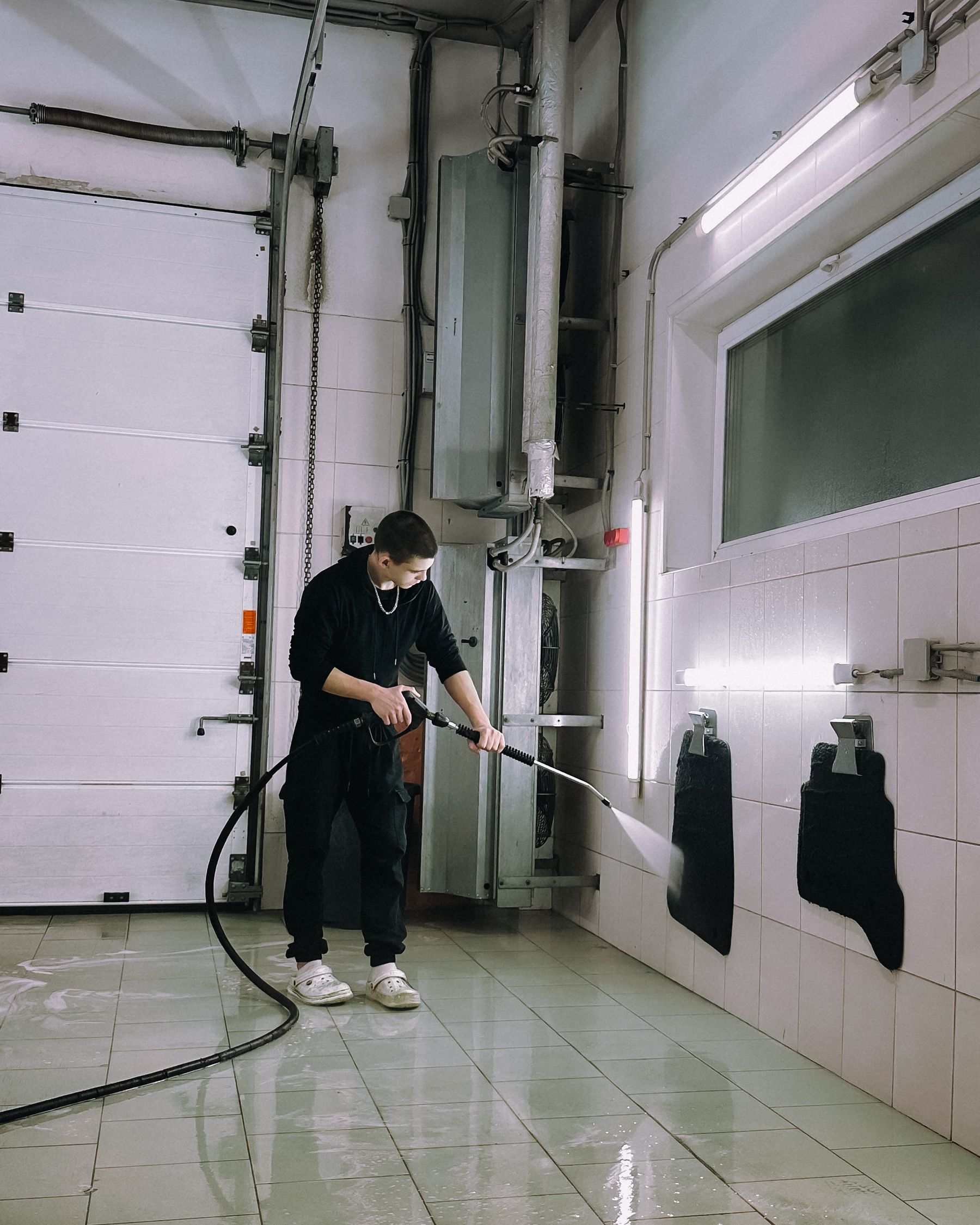 Cleaning professional at work on a property in Northern Ontario